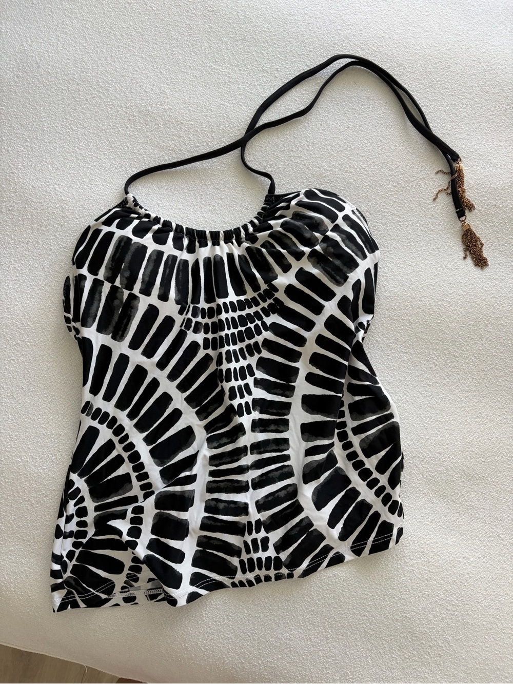Trina Turk Black and White Tankini